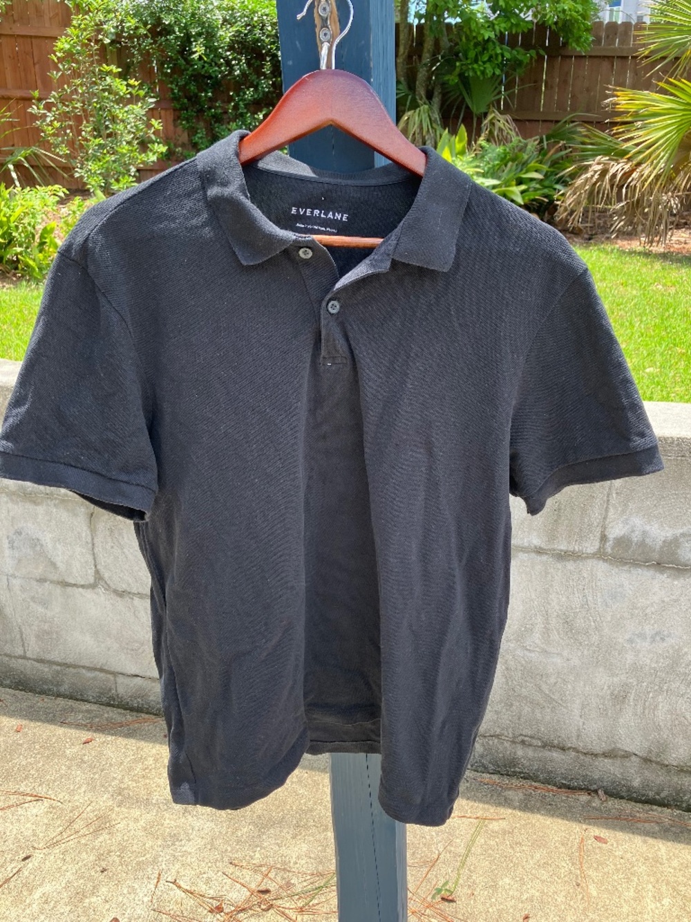 Everlane Charcoal Black 100% Cotton Polo - Men's Medium